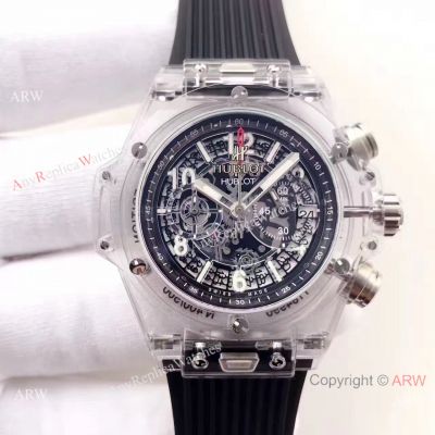 Baselworld Big Bang Hublot Unico Sapphire Replica Black Rubber Watch Hublot Clear Watch